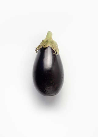 Eggplant close-up on a white background.の写真素材