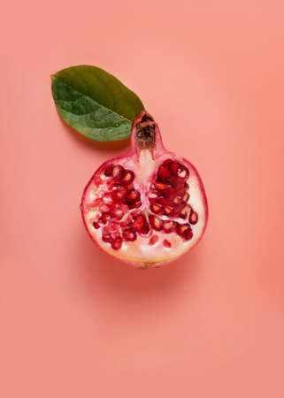Garnet on a pink background.の写真素材