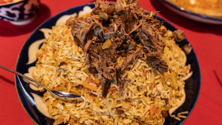 festive national Uzbek dish pilaf