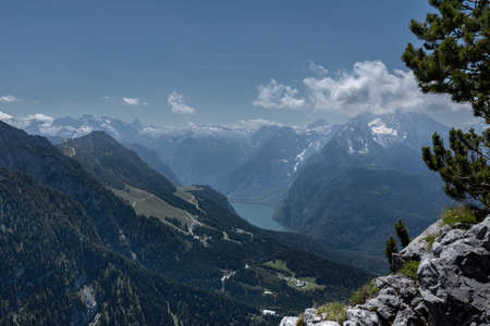 summer landscape in the mountains of Germanyの写真素材