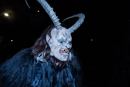 Image of krampus, christmas devil, legendary figure of alpine region, austria, germany, italy,...