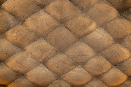 Leather ceiling in an Austrian restaurant, texture