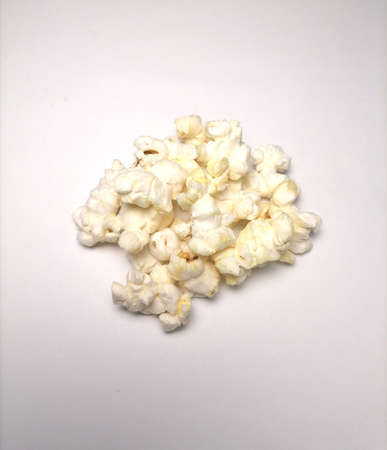 Popcorn on white backgroundの写真素材