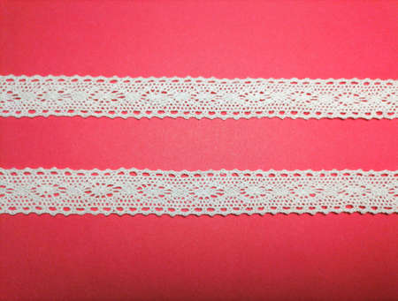 Lace on pink backgroundの写真素材