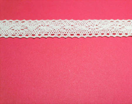 Lace on pink backgroundの写真素材