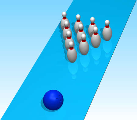 3D. Bowlingの写真素材