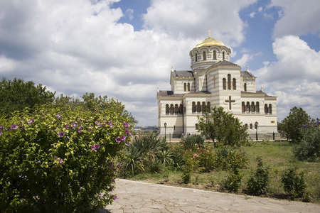 Vladimirsky Cathedral in Khersoness (Crimea, Sevastopol).の写真素材