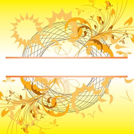Floral background with a frame for a text. Please see some similar pictures from my portfolio.のイラスト素材