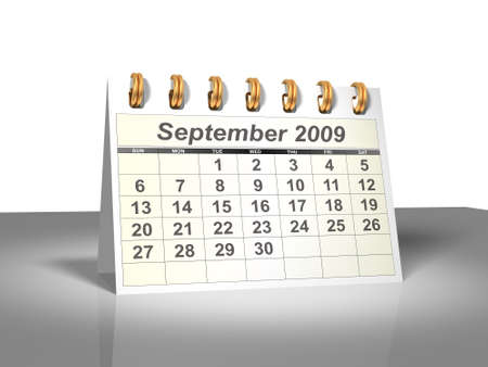 Desktop Calendar. September, 2009.の写真素材