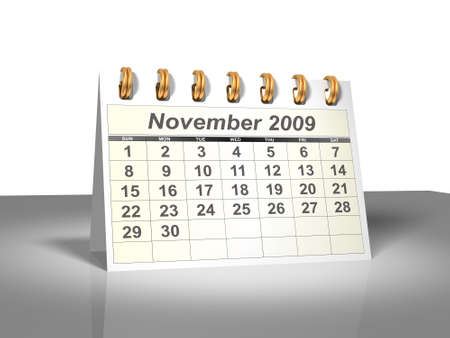 Desktop Calendar. November, 2009.の写真素材