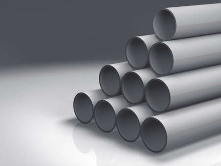 Steel pipes.の写真素材