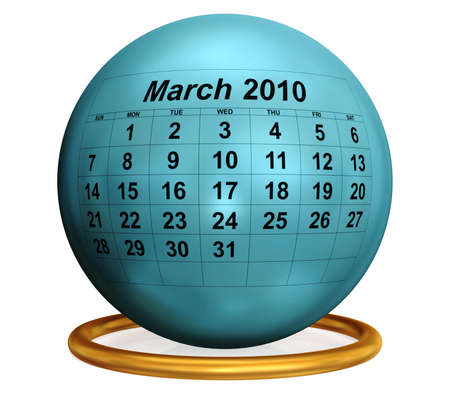 March 2010 Original Calendar.の写真素材