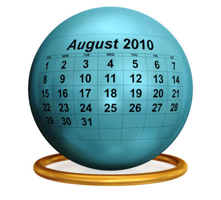 August 2010 Original Calendar.の写真素材