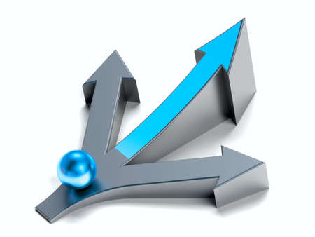 Business conception. Choice of an optimum way.の写真素材