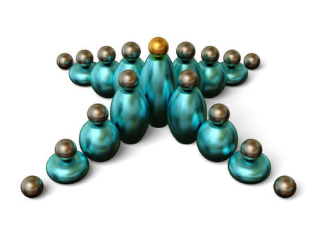 Business conception. The golden sphere symbolising a victory.の写真素材