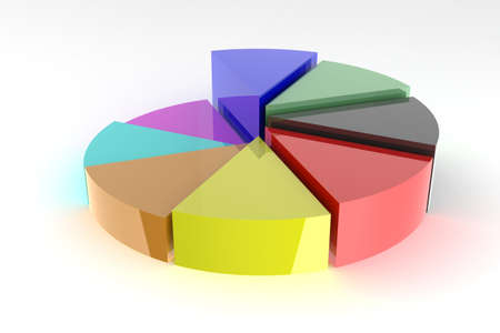 Pie chart 3Dの写真素材