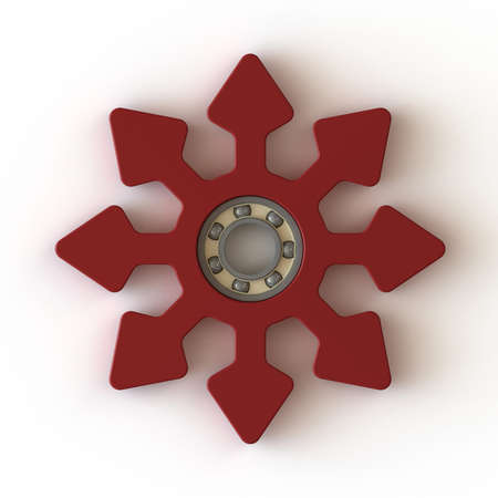 Fidget Spinner. Anti stress and relaxation hand toy. Isolated on a white background 3d illustrationの写真素材