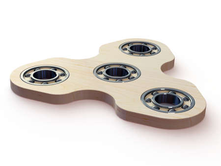 Fidget Spinner. Anti stress and relaxation hand toy. Isolated on white background.の写真素材