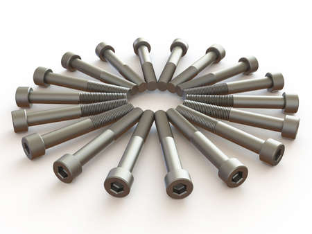 Bolts. Image is isolated on white.の写真素材