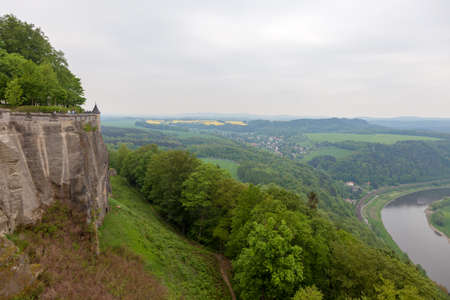 Fortress Konigstein. Mountain fortress in Saxon Switzerland. Germanyの写真素材