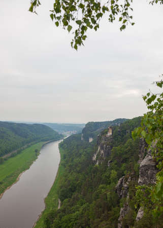 Scenery of Saxon Switzerland National Park.の写真素材