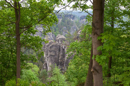 Scenery of Saxon Switzerland National Park.の写真素材
