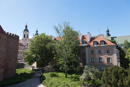 Warsaw. Sights of the Polish capital. Central part of the city.のeditorial素材