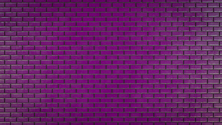 3D render of Purple brick wall for backgroundの写真素材