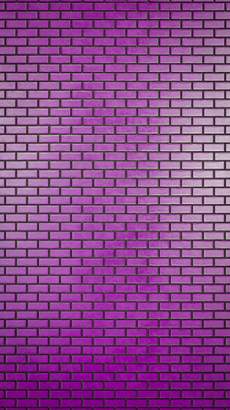 3D render of Purple brick wall for background Vertical formatの写真素材