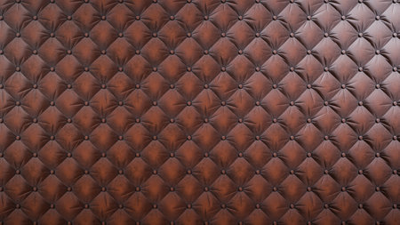 Luxury elegant leather texture with buttons for pattern and background.の写真素材