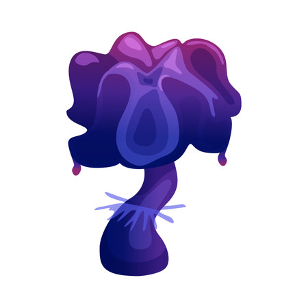 Magic mushroom vector illustration isolated on white.のイラスト素材