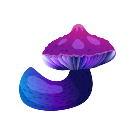 Magic mushroom vector illustration isolated on white.のイラスト素材
