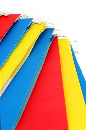 multi colored file foldersの写真素材