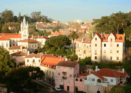 rooftops of Sintra, Portugalの写真素材
