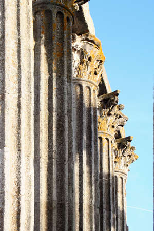 Temple of Diana, Evora, Alentejo, Portugalの写真素材