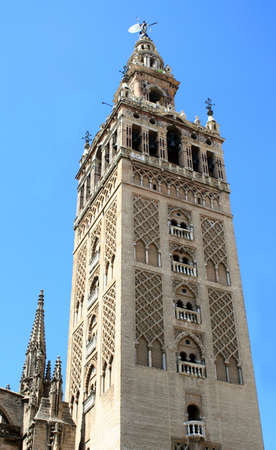 The Giralda tower in Seville, Spainの写真素材