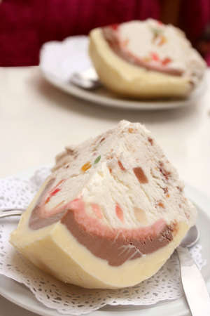 1/4 ball of Portuguese specialty ice creamの写真素材