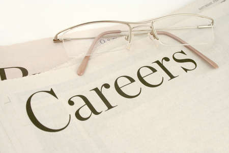 careers section of newspaper (blank space for extra print)の写真素材