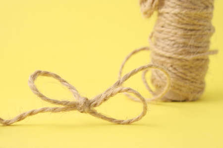 spool of rope used for packagingの写真素材