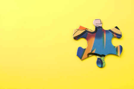 colorful piece of a puzzleの写真素材