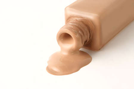 foundation face makeup spilling out from bottleの写真素材