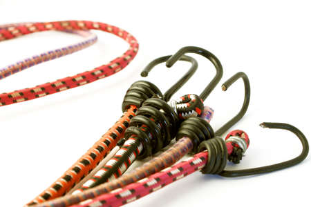 stretchy bungee cords with hooks for packagingの写真素材