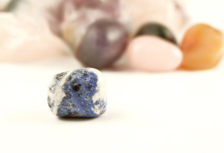 sodalite (sodium aluminum siliicate) encourages objectivity and aids sleep  in new age healing