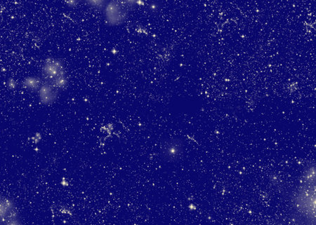 midnight blue background with stars and constellations
