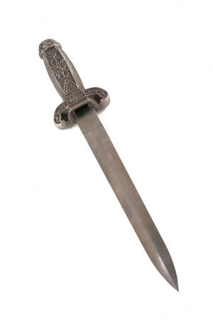 a decorative silver knife from the orientの写真素材