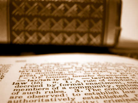 Shallow depth of field description of law and law textbooksの写真素材