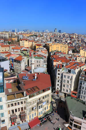 ISTANBUL,TURKEY - FEBRUARY 15, 2016: City skyline of Istanbul Turkey   from Galata in Beyogluのeditorial素材