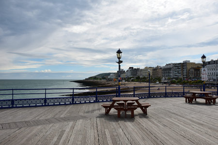 Photo of sea and sea, beautiful view from the Pier