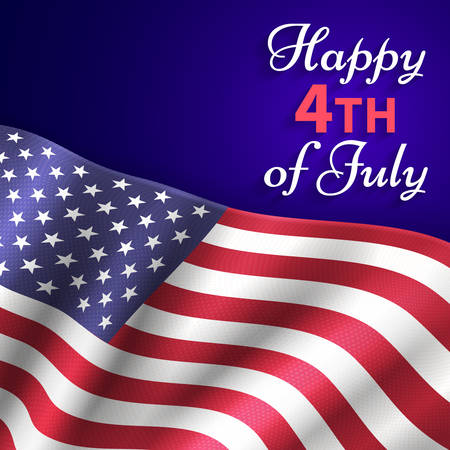 Happy 4th of July vector Design Independence Day July Fourthのイラスト素材