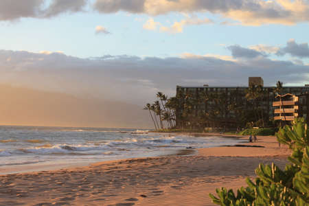Sunset maui hawaiiの写真素材